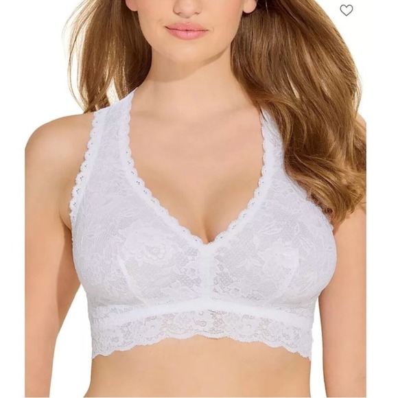 Cosabella Other - Cosabella Never say never Racie racer back bralette lace white 1X NWT